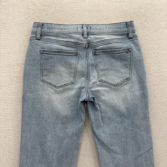 LuLaRoe With Love Straight Leg Jeans Womens 28 Ankle Raw Hem Stretch Denim Pants - Picture 10 of 13